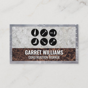 Metal Rivets   Concrete   Dirt Business Card