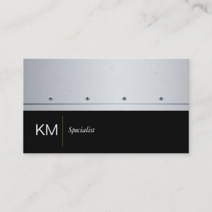 Metal Rivets Executive Simple Minimal Business Card