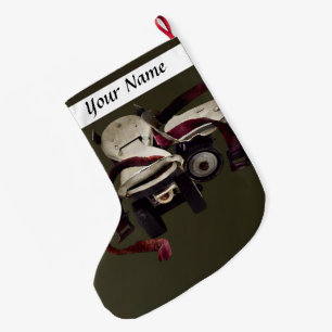 Metal Roller Skates With Key Large Christmas Stocking