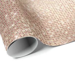 Metal Rose Blush Skinny Spark Champaigne Sepia VIP Wrapping Paper