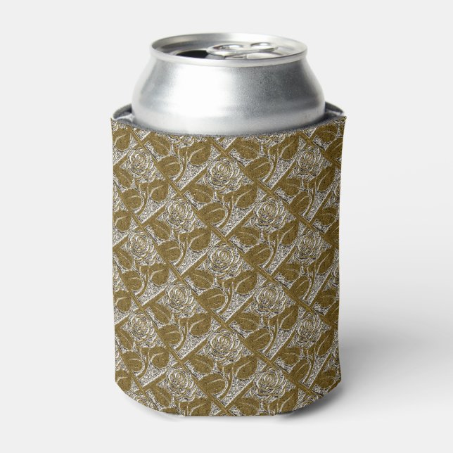 Metal Roses-01-Silver Gold-Can Cooler (Can Front)