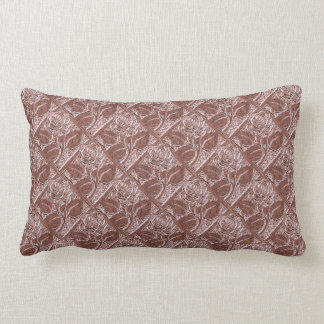 Metal Roses-14-Dusty Rose-Lumbar Throw Pillow
