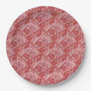 Metal Roses-22-Coral-Paper Plates
