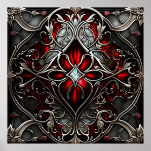 Metal Ruby Art Poster