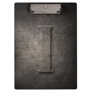 Metal Rustic I Monogram Clipboard