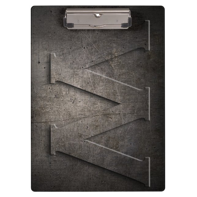 Metal Rustic W Monogram Clipboard (Front)