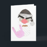 Metal Santa Notecard<br><div class="desc">A unique looking metal santa placed on a notecard.</div>