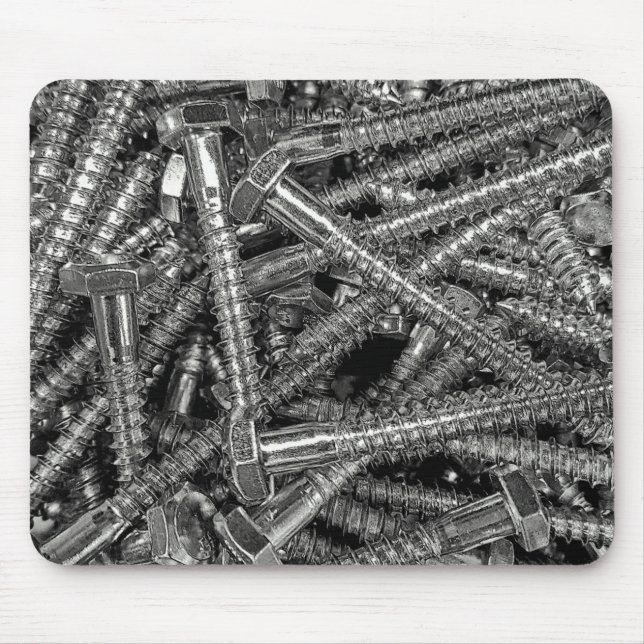 metal screw collection mouse mat (Front)