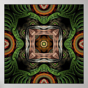Metal Sculpture Mandala Poster