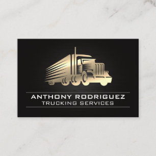 Metal Semi Truck   Driver   Logistics Deliveries  Business Card