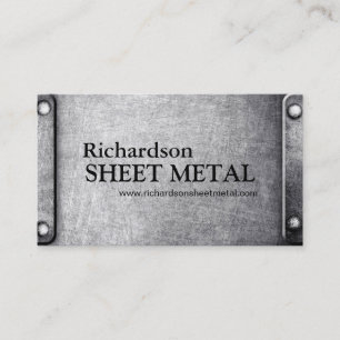 METAL SHEET WORKER BUSINESS CARD