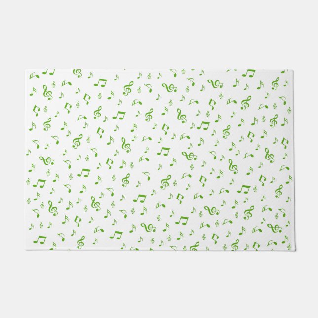 metal, shiny, pattern, music, note, elegan doormat (Front)