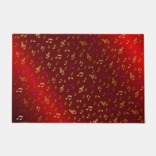 metal, shiny, pattern, music, note, elegant, doormat