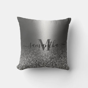 Metal Silver Glitter Cushion
