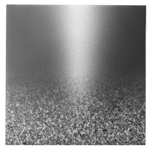 Metal Silver Glitter Tile