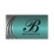 Metal silver grey teal, eye-catching monogram