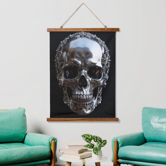 Metal Skull  Hanging Tapestry (Living Room)