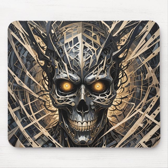 Metal Skull Head Mouse Mat (Front)