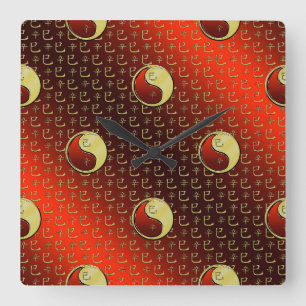 Metal Snake Square Wall Clock