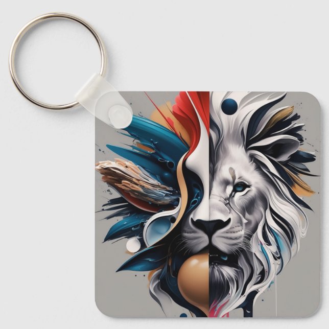 Metal square Keychain (Front)