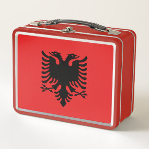 Metal Stainless Lunchbox - flag of Albania