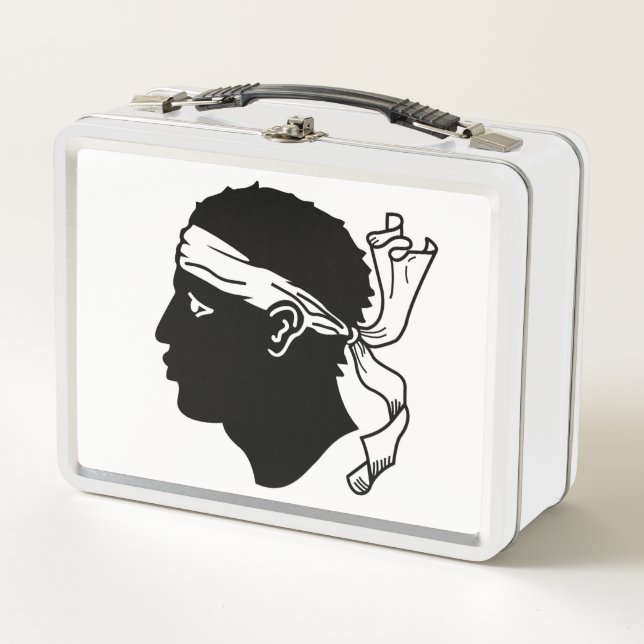 Metal Stainless Lunchbox - flag of Corsica (Front)