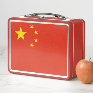 Metal Stainless Lunchbox with China flag