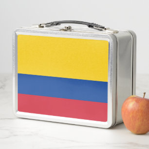 Metal Stainless Lunchbox with Colombia flag
