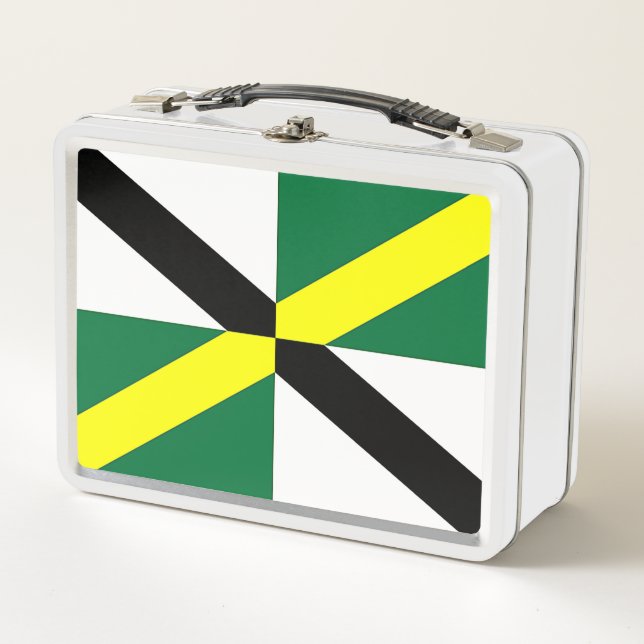 Metal Stainless Lunchbox with flag of Monterey (Front)