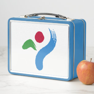 Metal Stainless Lunchbox with flag of Seoul