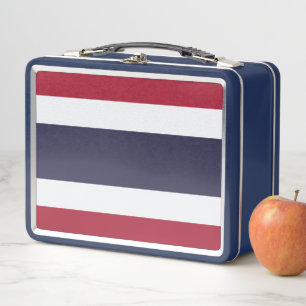 Metal Stainless Lunchbox with flag of Thailand