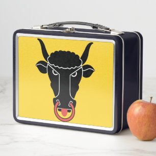 Metal Stainless Lunchbox with flag of Uri, Swiss