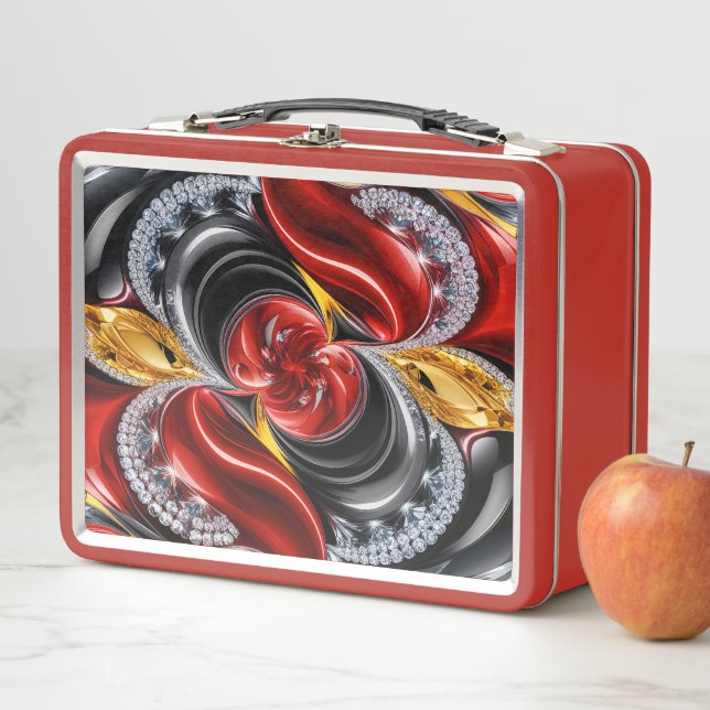 Metal Stainless Lunchbox with German Colours (In Situ)