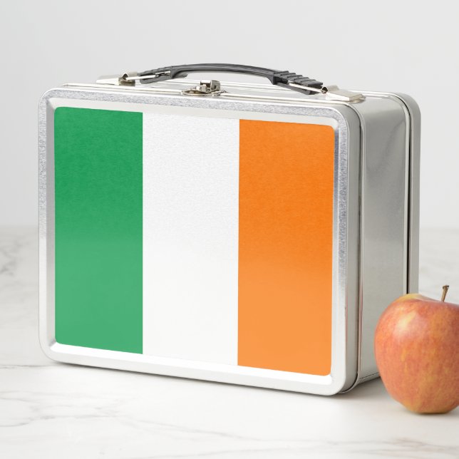 Metal Stainless Lunchbox with Ireland flag (In Situ)