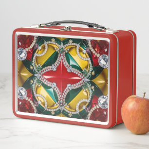 Metal Stainless Lunchbox with Los Angeles Colours