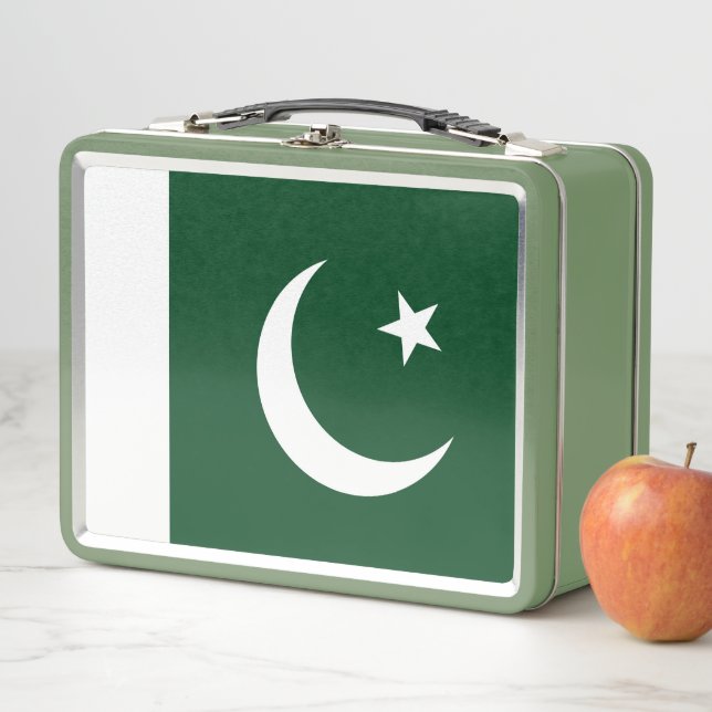 Metal Stainless Lunchbox with Pakistan flag (In Situ)