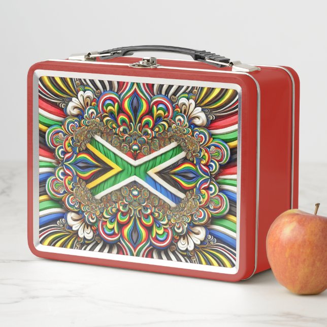 Metal Stainless Lunchbox with South African Colour (In Situ)