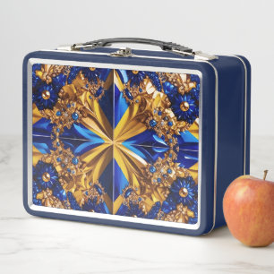 Metal Stainless Lunchbox with Sweden Colours