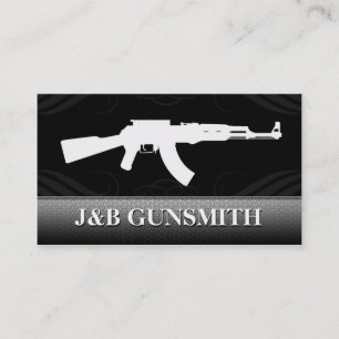 Metal Steel and Guns Gun Shop Business Cards