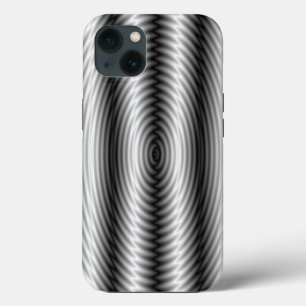 Metal: Steel Sound Wave Illusion High Res iPhone 13 Case