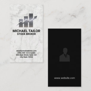 Metal Stock Chart   Marble Business Card