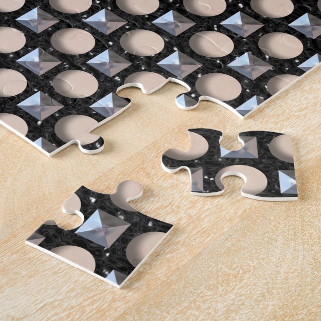 Metal Studs On Leather With Holes Jigsaw Puzzle (Side)