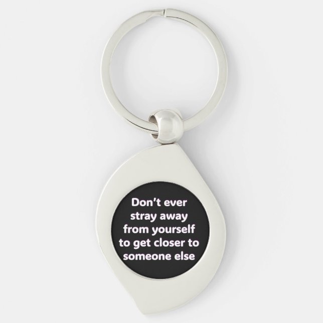 Metal Swirl Keychain/ Affirmation Key Ring (Front)