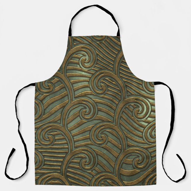 Metal swirls: seamless texture. apron (Front)