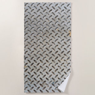 Metal Texture Beach Towel