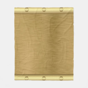 Metal texture gold surface fleece blanket