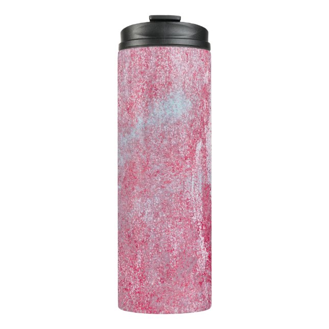 Metal texture with scratches and cracks abstract,  thermal tumbler (Front)