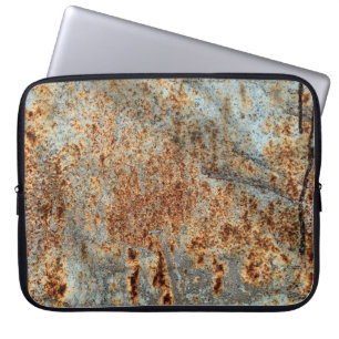 Metal texture with scratches and cracks. Vintage d Laptop Sleeve