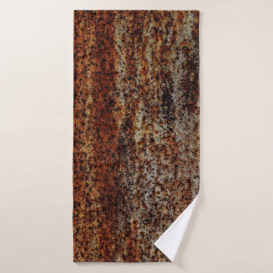 Metal texture with scratches and cracksabstract, a bath towel