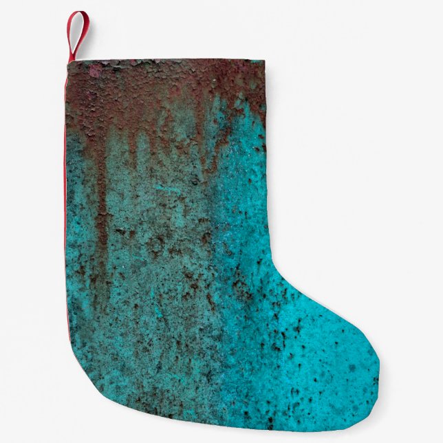 Metal texture with scratches and cracksabstract, a small christmas stocking (Front)